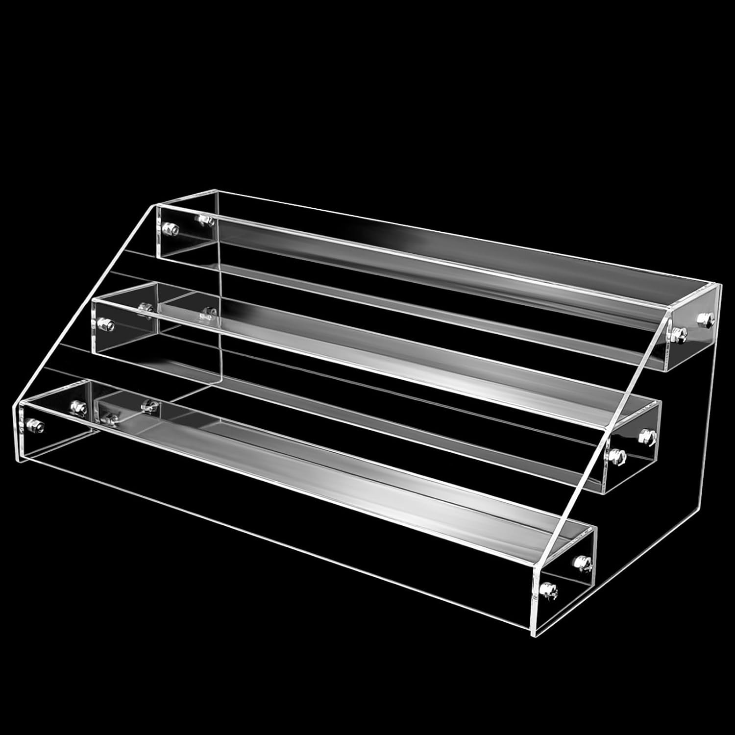 Acrylic Riser, 12 Inch 3 Tier Clear Perfume Organizer, Skincare transparent