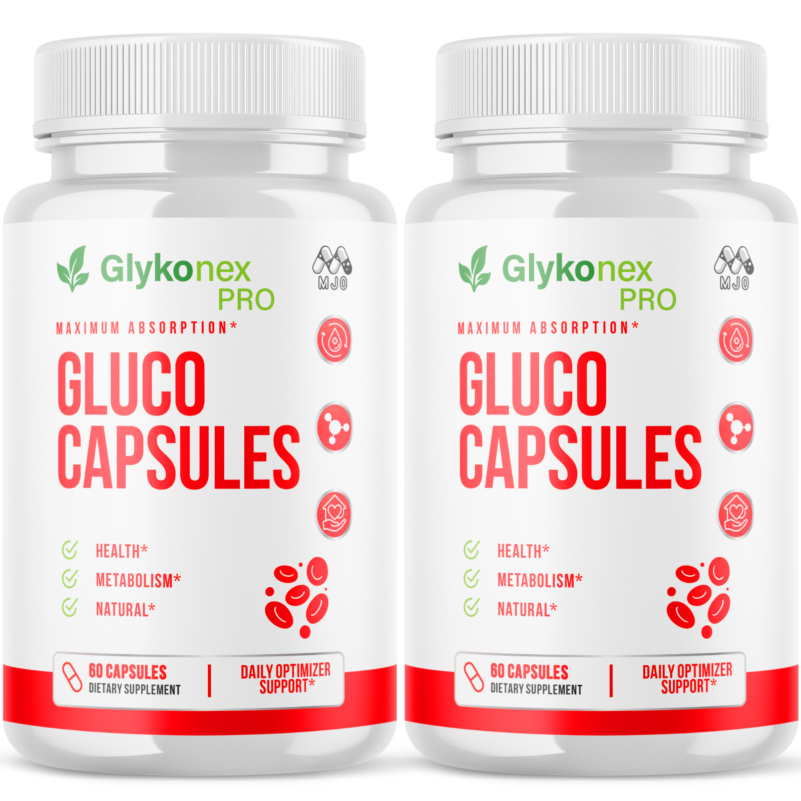 (2 Pack) Glykonex Pro Advanced Support Blood Supplement GlykonexPro 120 Capsules