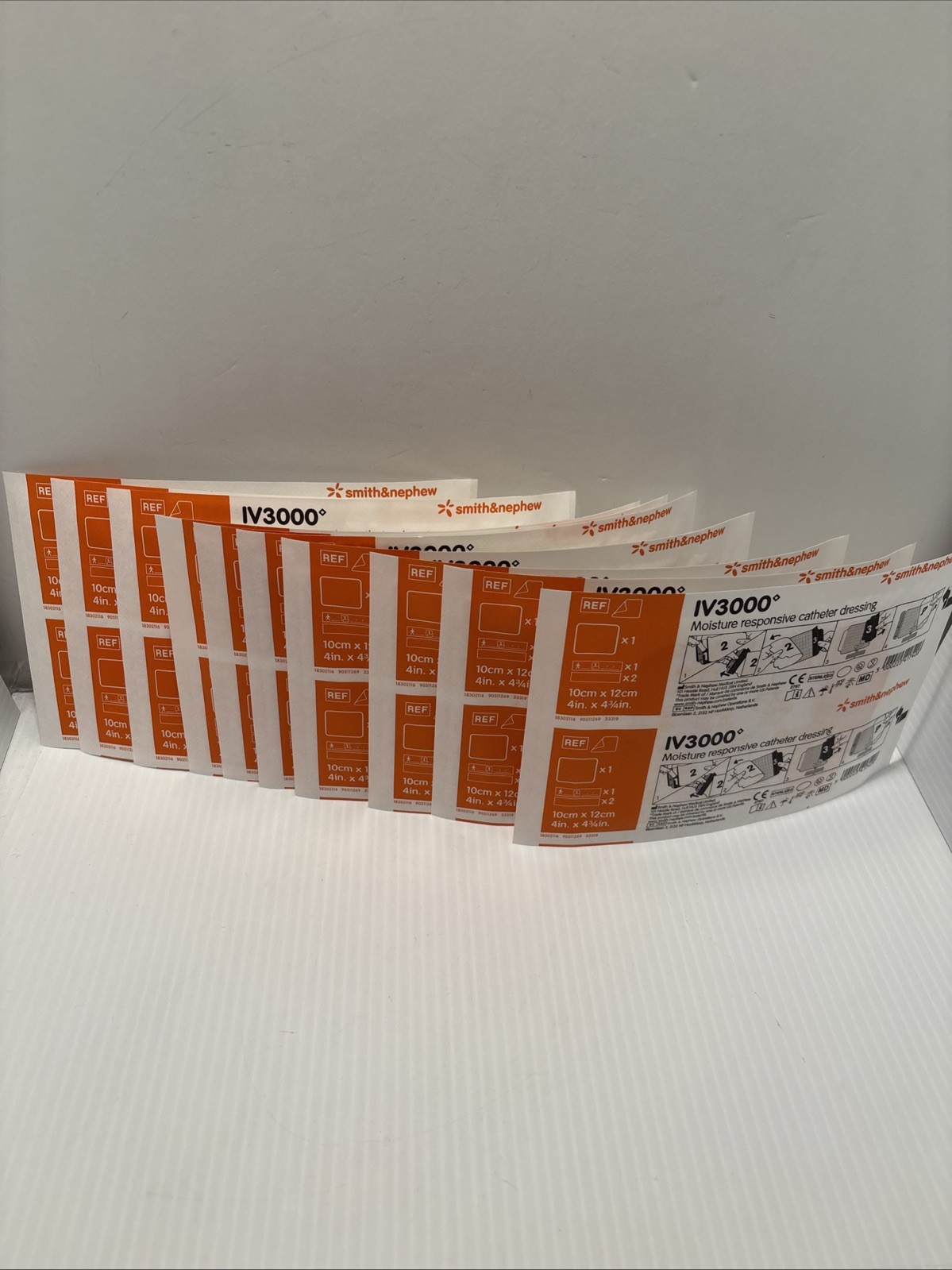 10 Pcs pack Smith & Nephew IV3000 Transparent Dressing 4″ x 4-3/4″ 66024008