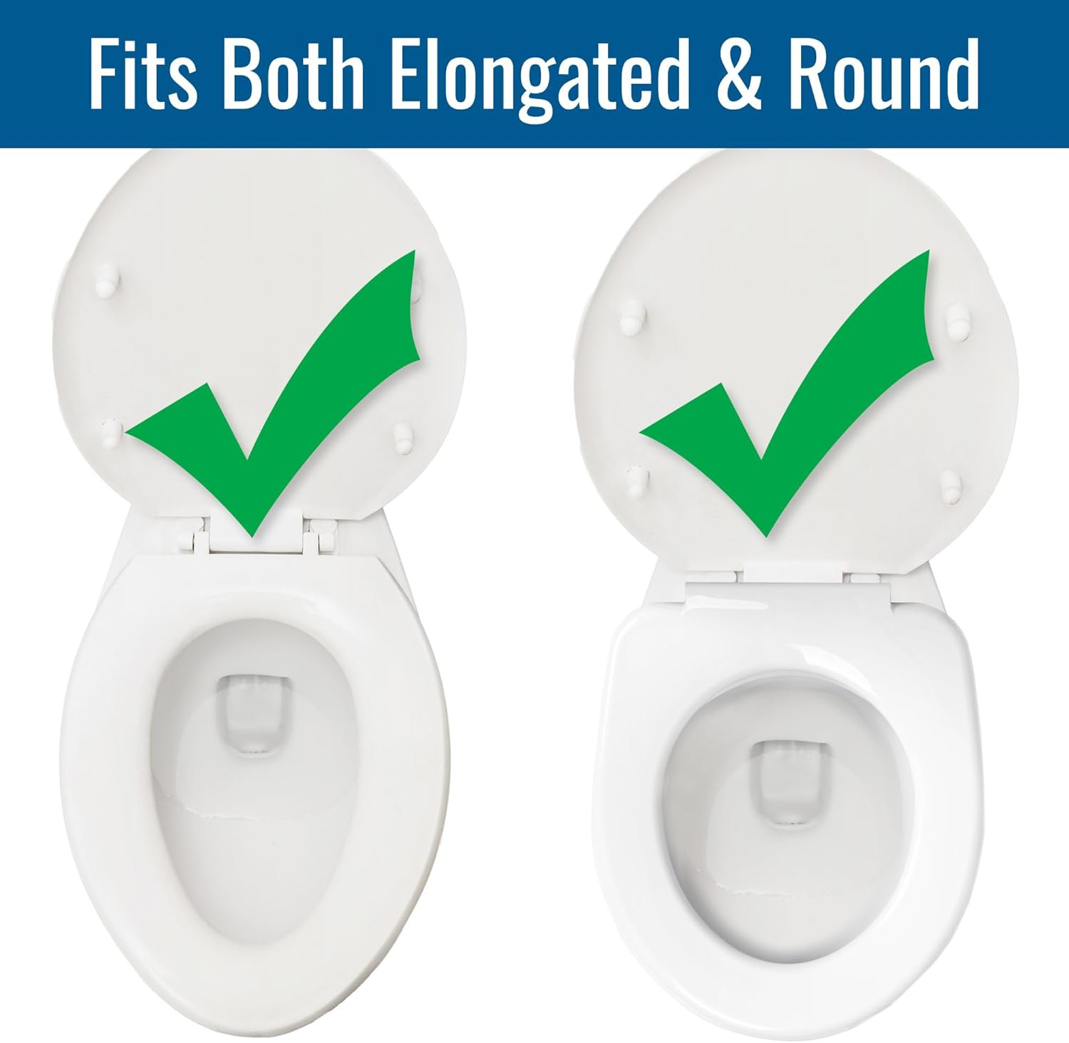 Locking Raised Toilet Seat Riser for Seniors, 4″ Elevation with Lid, Fits round