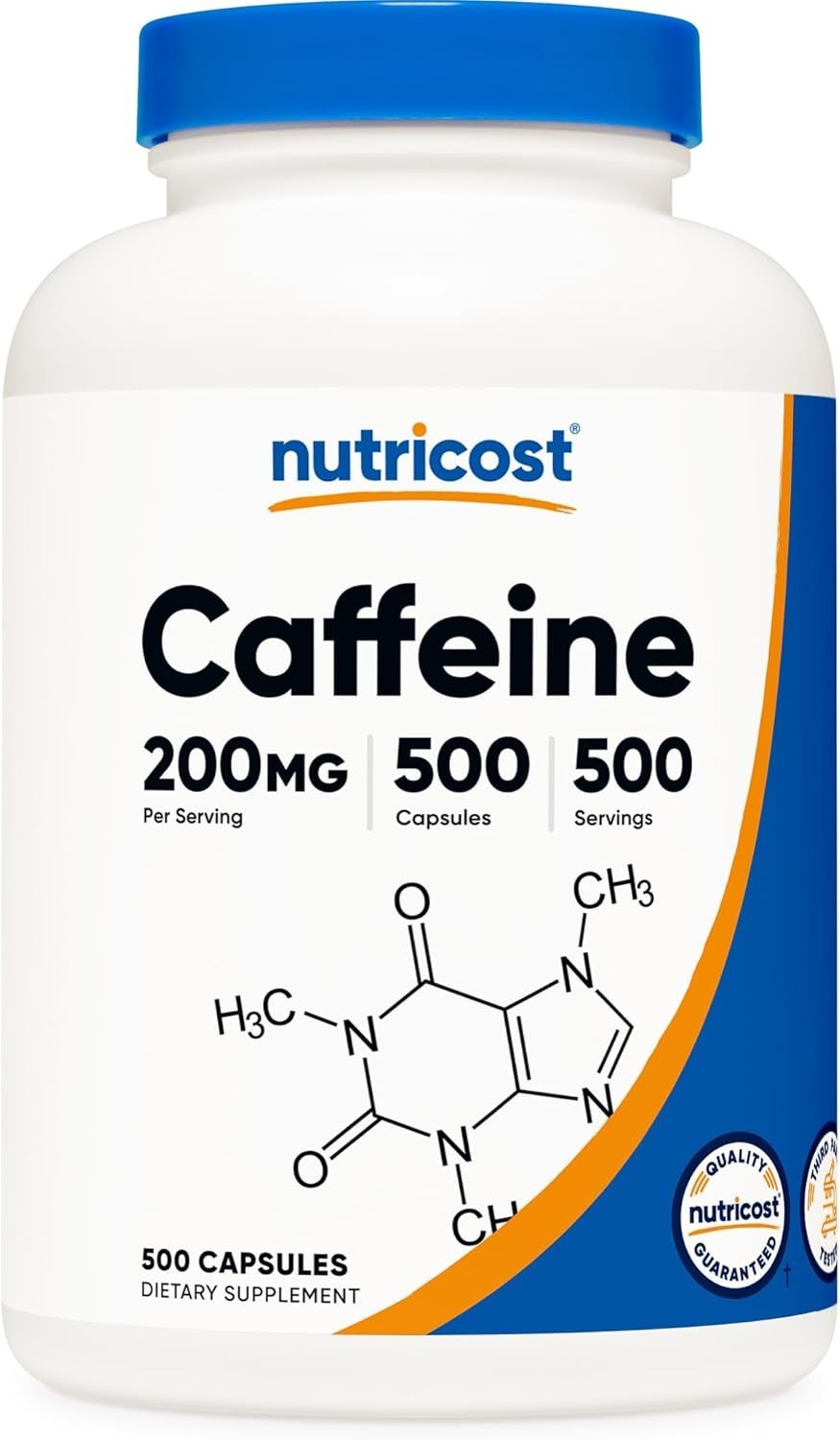 Nutricost Caffeine Pills, 200Mg Per Serving (250 Caps)