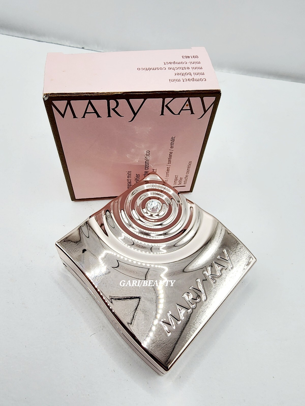 Mary Kay Compact Mini Rose Gold. Limited Edition. With Rhinestone Accent. New