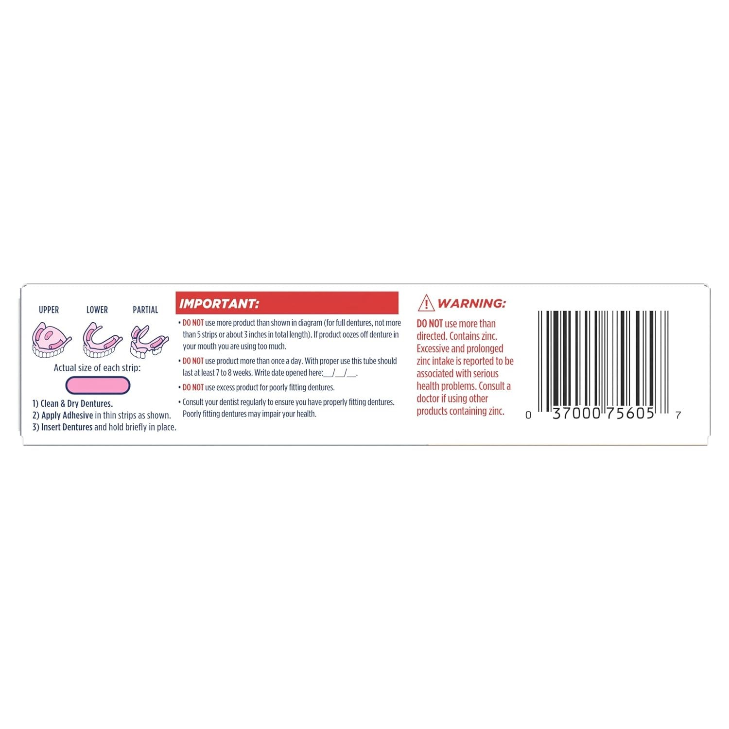Comfort-Focused Ultra Max Hold Denture Adhesive, 2.2 oz – Prevents Gum Soreness