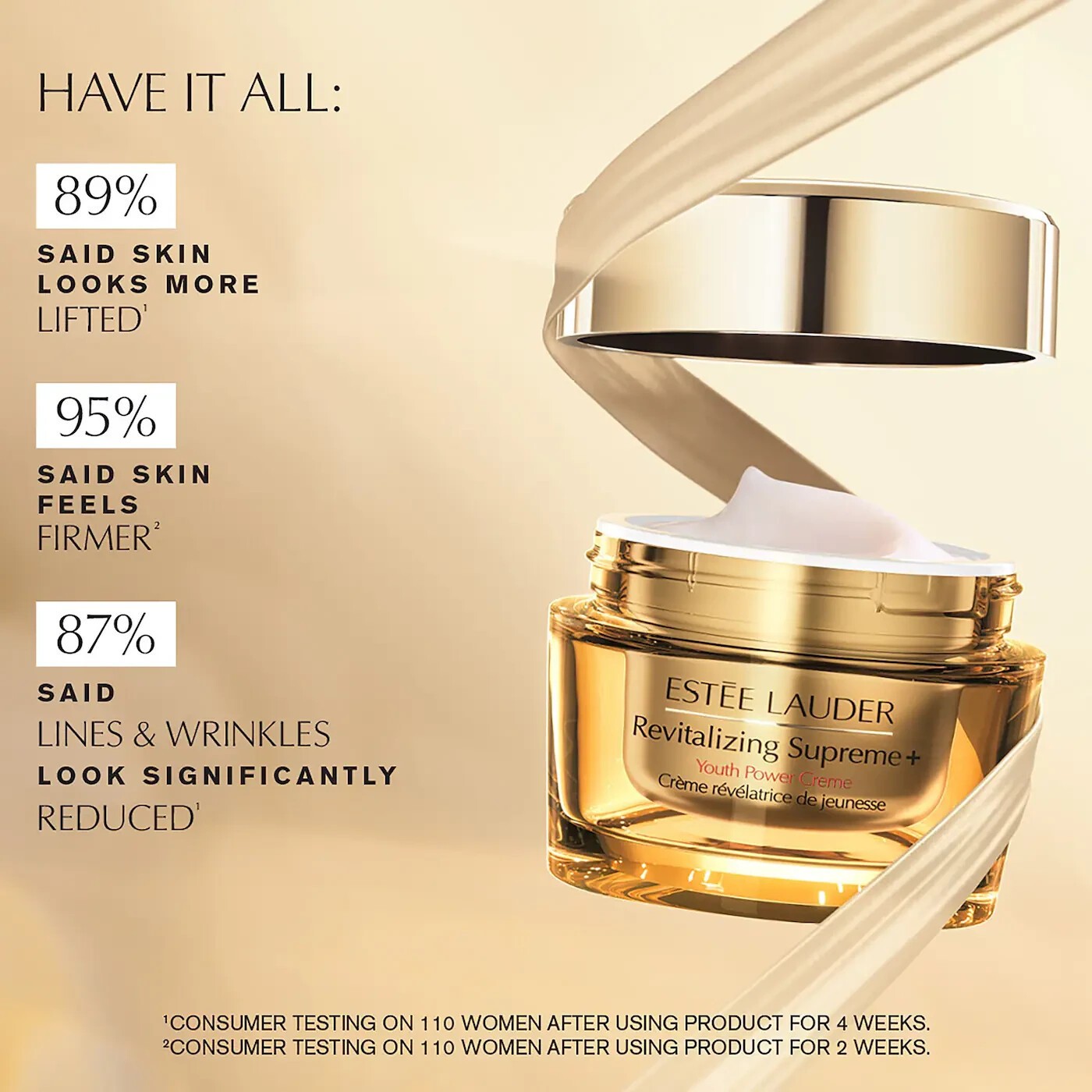 2.5oz ESTEE LAUDER Revitalizing SUPREME + PLUS Youth Power Creme Repair Advanced