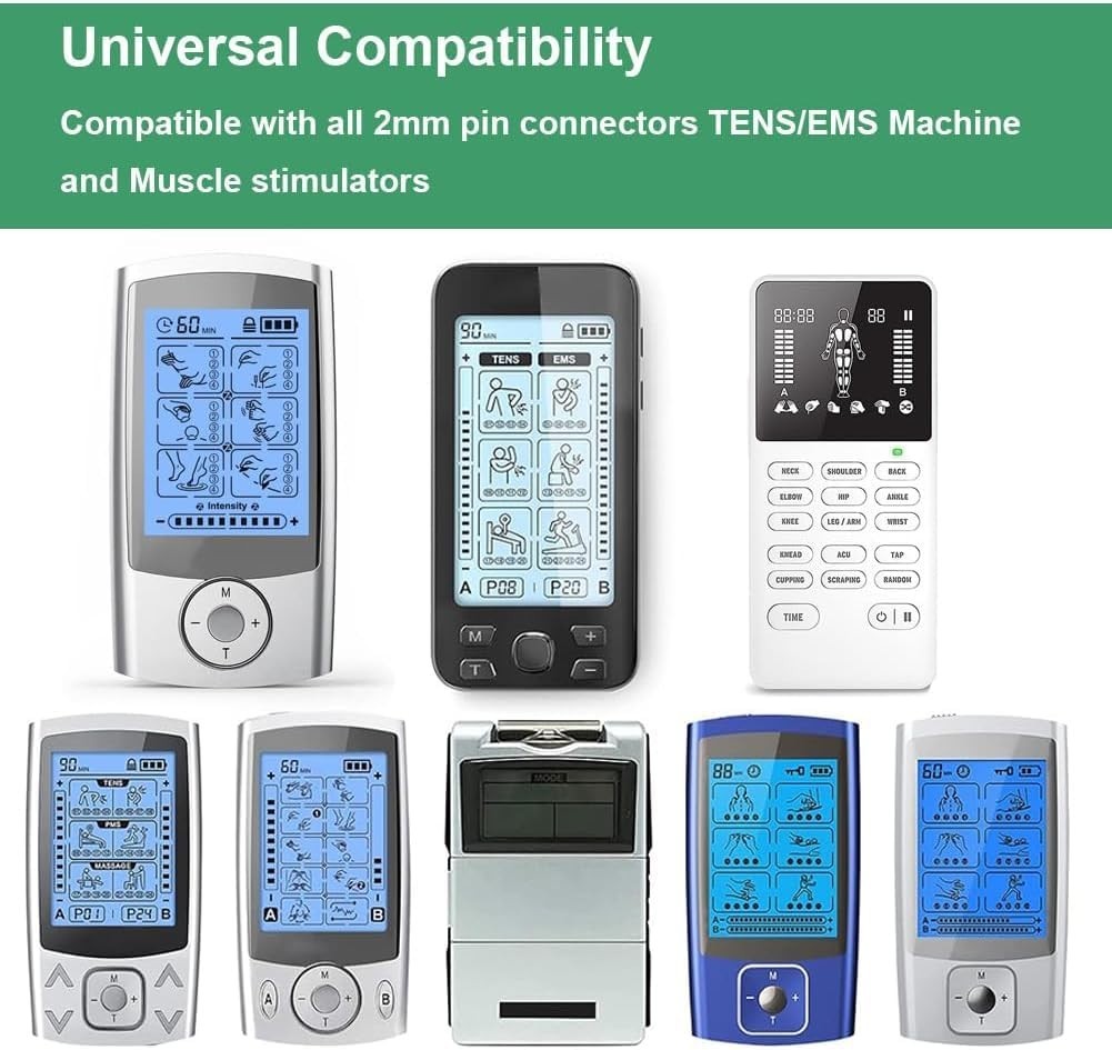 Reusable 2×4″ TENS Unit Electrode Pads – 24 Large Self-Stick Rectangular Electro