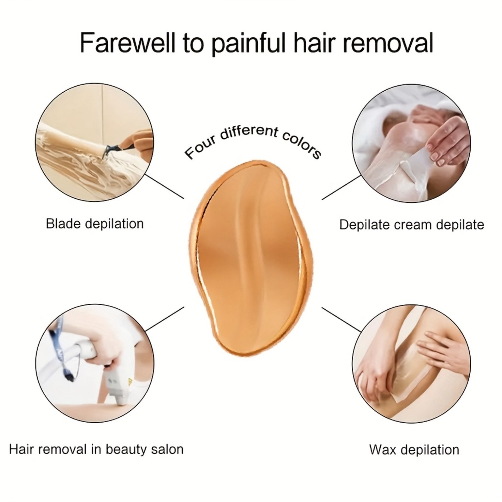 1Pc Painless Reusable Waterproof Hair Remover For Men Women For Smooth Back