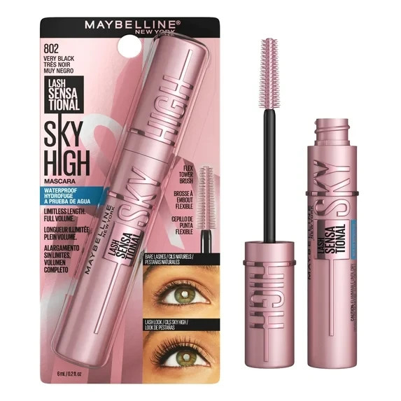 Maybelline New York Sky High Lash Mascara – 802 Very Black (0.2 oz)