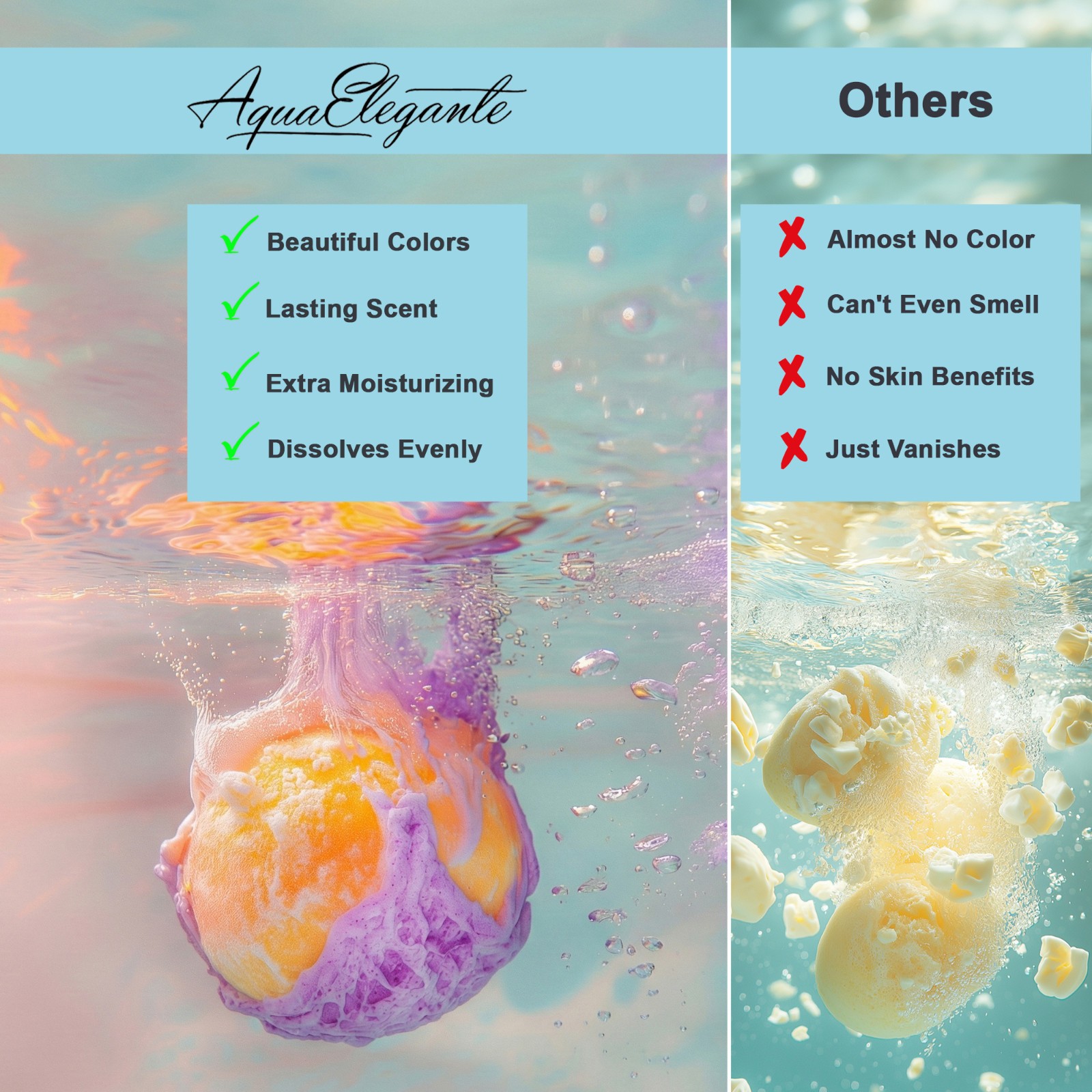 Luxury Bath Bombs for Men (Aqua Elegante) – Gift Set of 24 Bubble Bathbombs