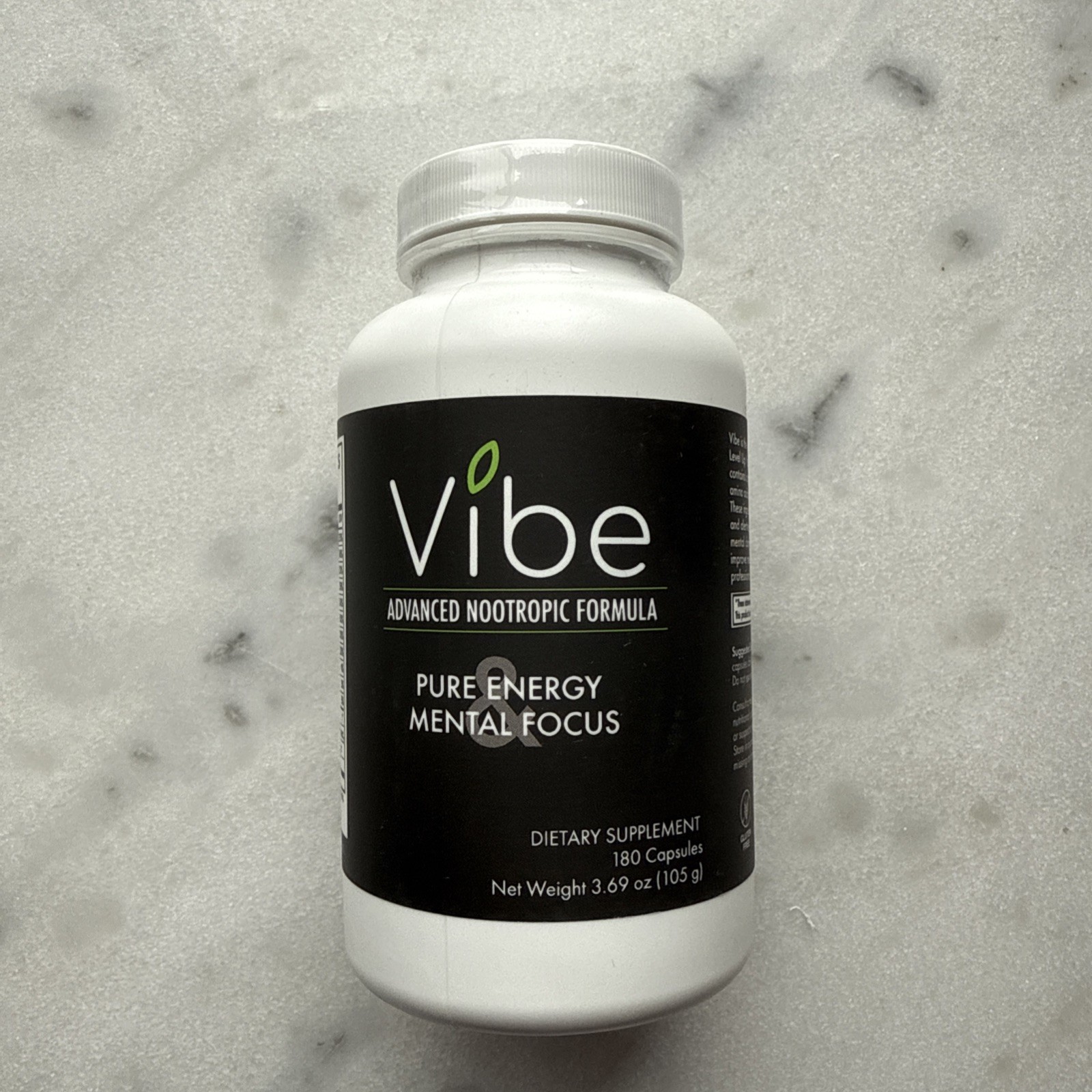 Vibe PURE ENERGY MENTAL FOCUS. 180 capsules. BB: 05/2025. NEW AND SEALED!