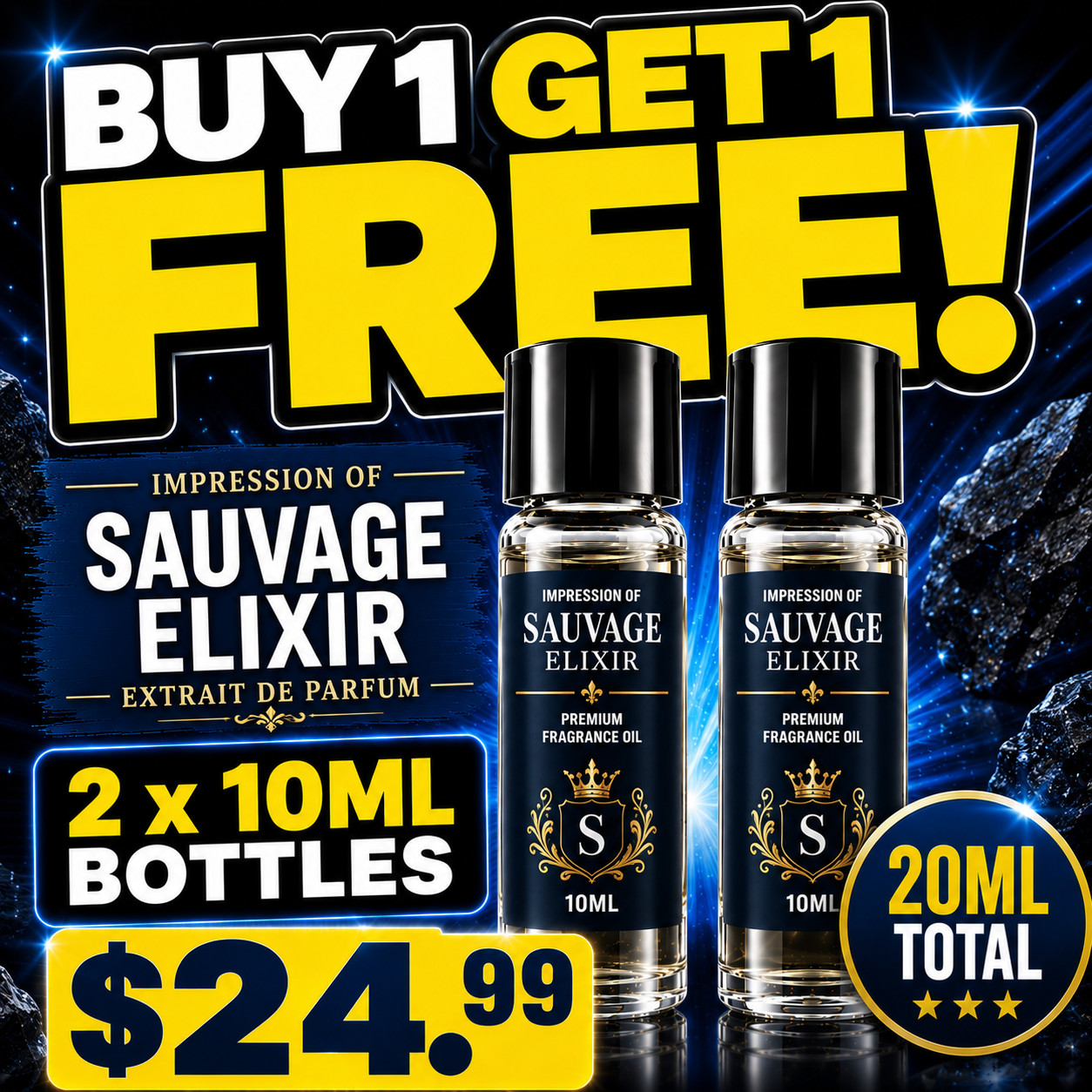 IMPRESSION OF SAUVAGE ELXIR 10ML TRIPLE PREMIUM OIL — BUY ONE GET ONE FREE!