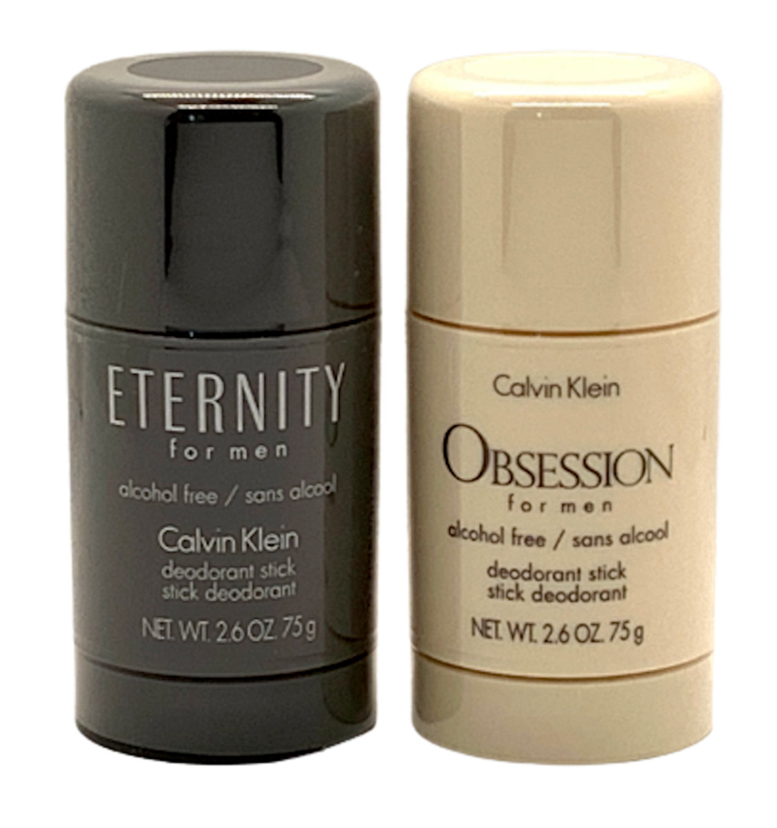 Lot of 2 – Eternity, Obsession by CK Calvin Klein 2.6 / 2.5oz Deodorant Stick
