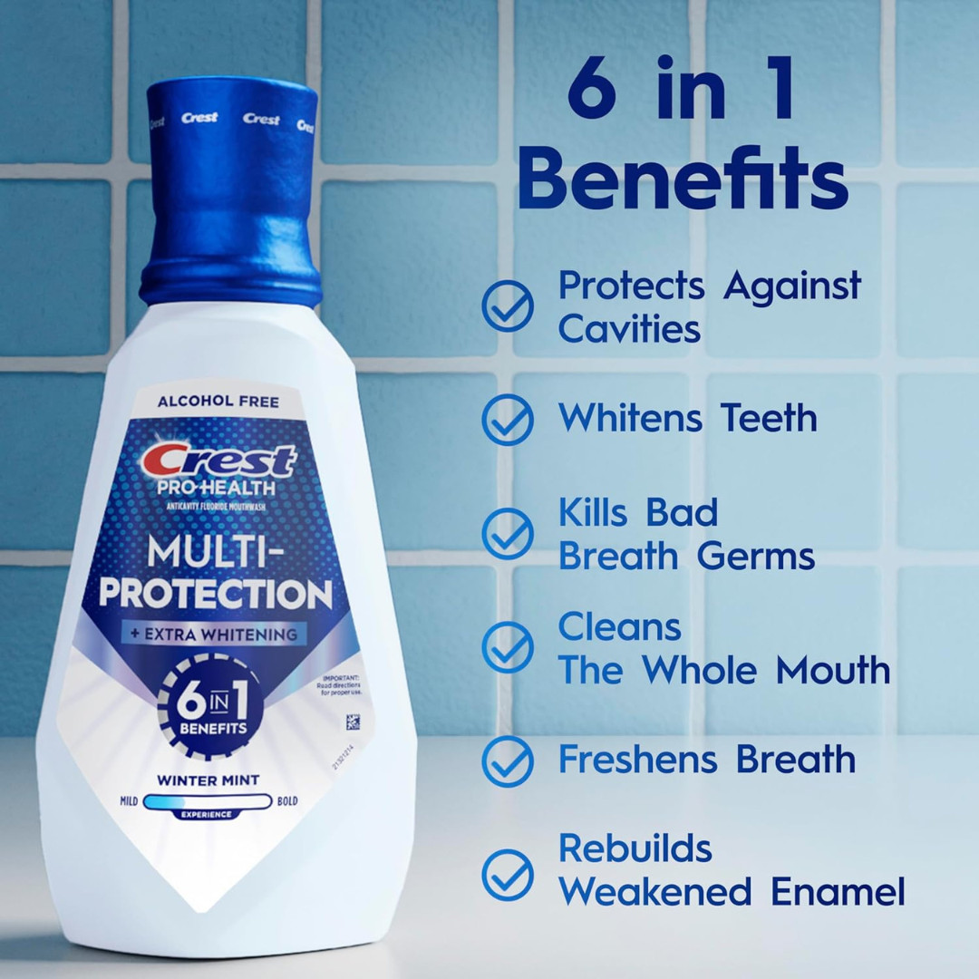 Crest Pro-Health Advanced Mouthwash, Alcohol Free, Extra Whitening 32 fl oz