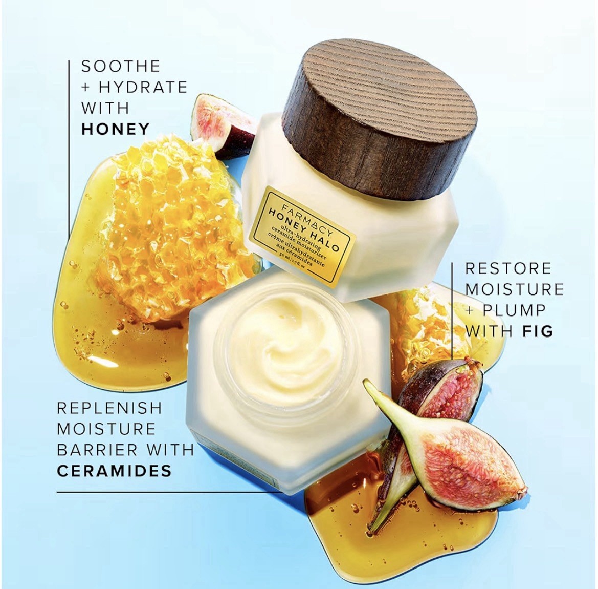 Farmacy Ceramide Face Moisturizer Honey Halo 0.8 oz (4 pack)