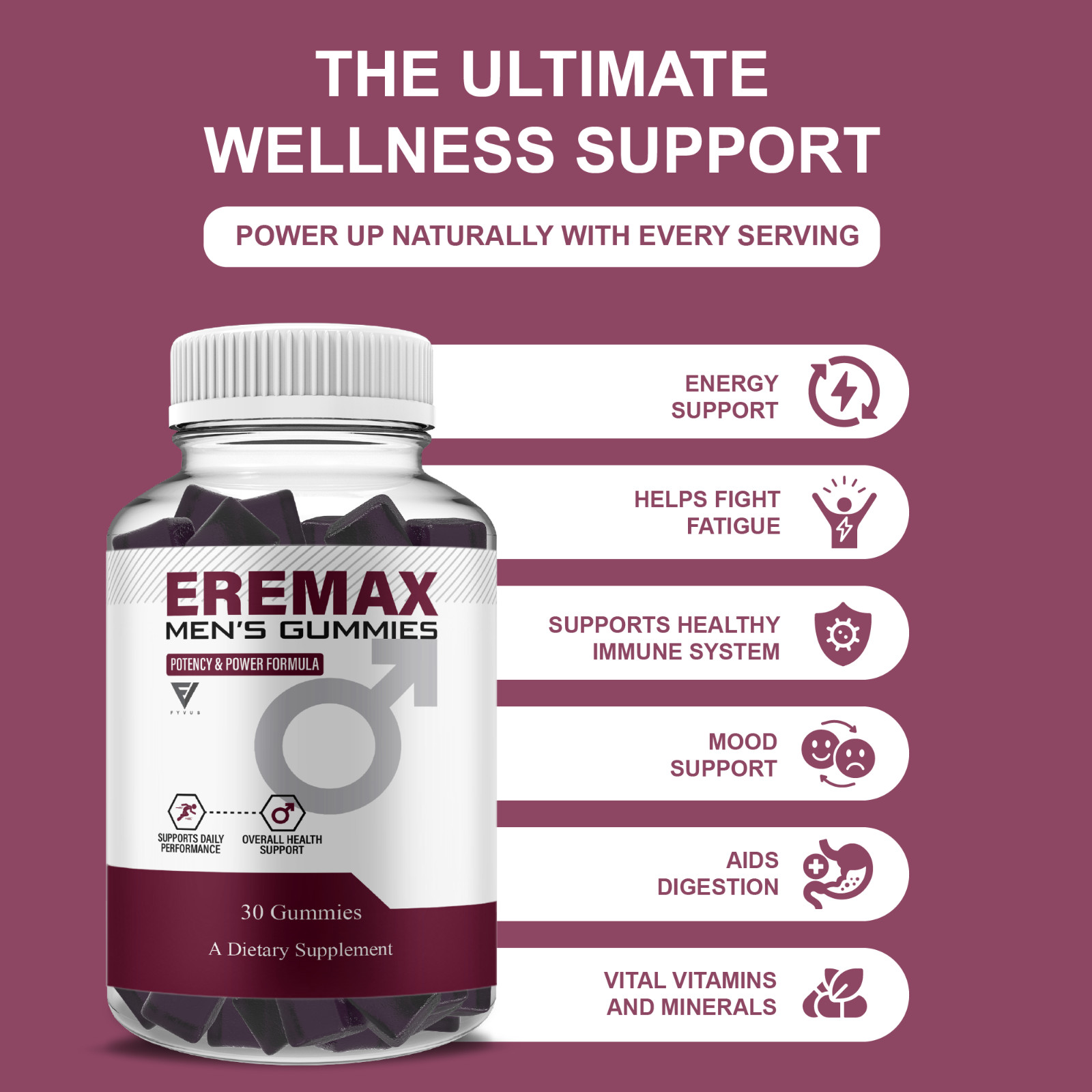(5 Pack) Eremax Performance Gummies, Eremax Advanced Formula (5 Month Supply)