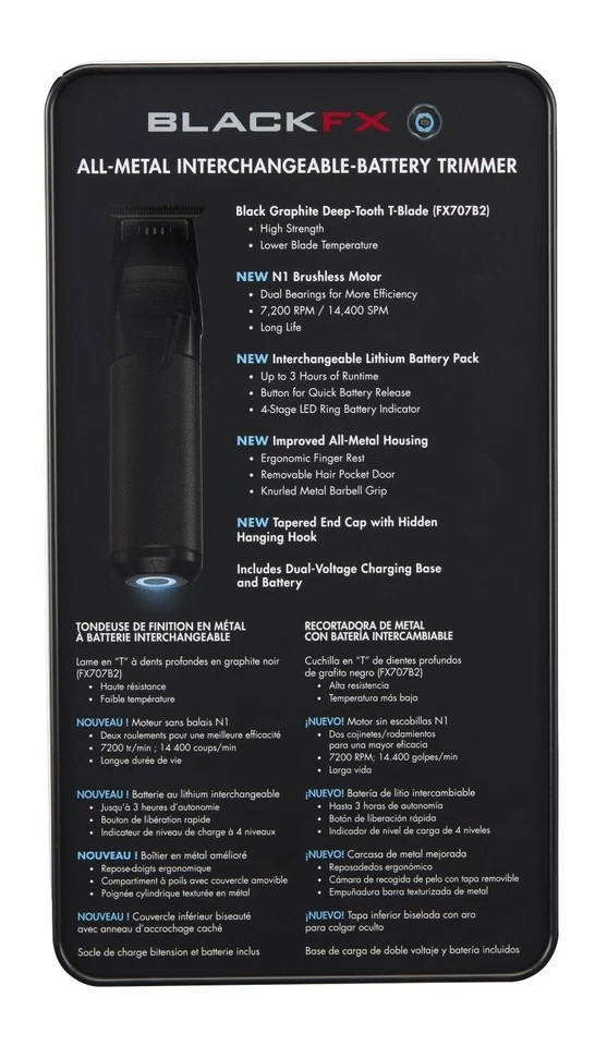 BaBylissPRO FXONE BLACKFX Cordless Trimmer | FX799MB