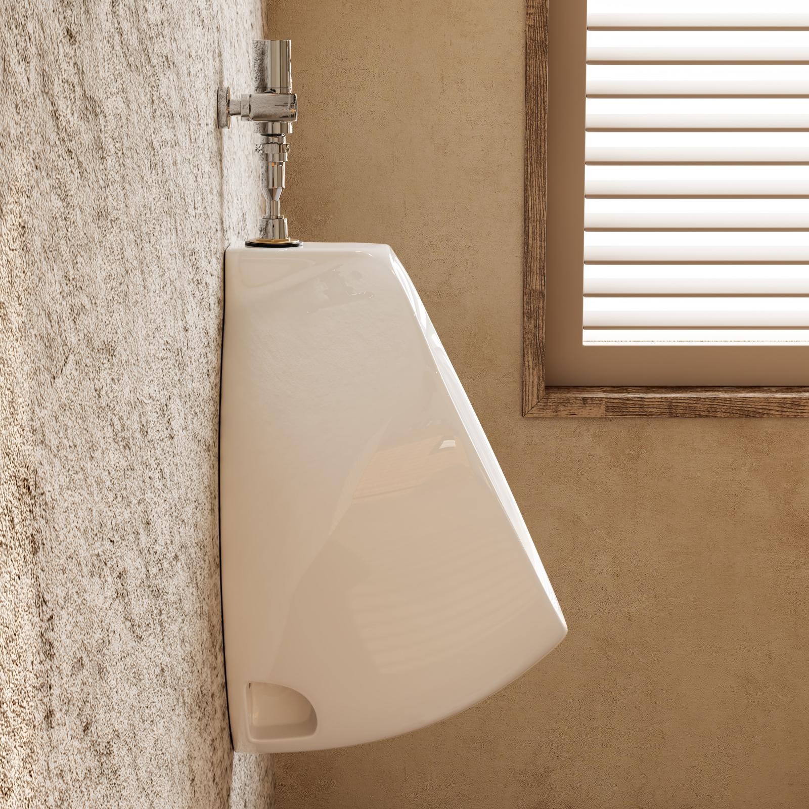 Hanikes UT01 Wall-Mount 0.125 Gpf Urinal With Top Spud, One Size, White