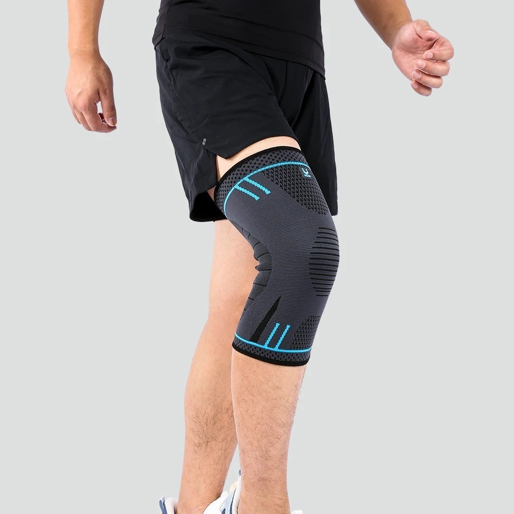 Compression Knee Support Sleeve Elastic Breathable Anti-Slip Knee Brace for Spor