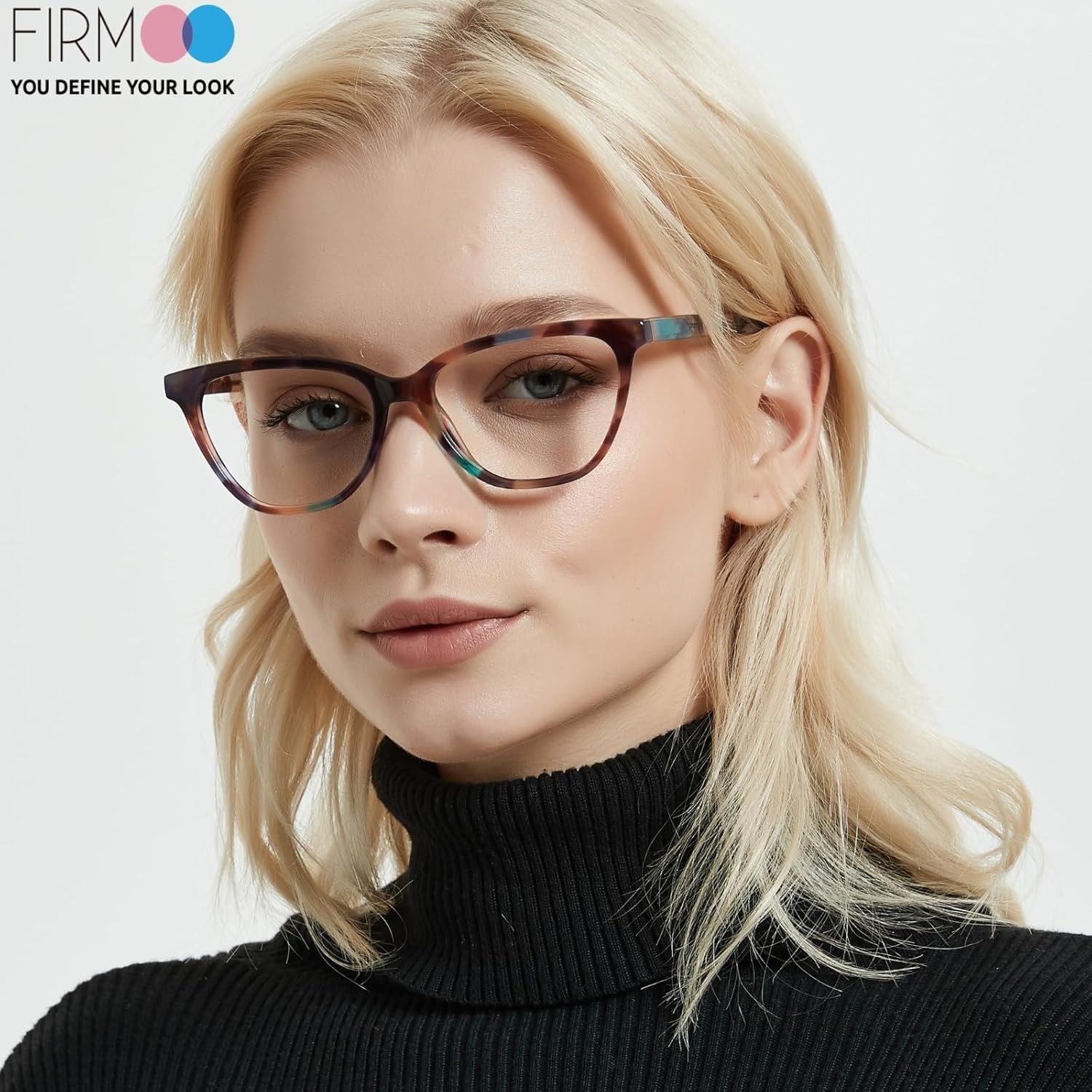Chic Animal Print Cat Eye Glasses for Blue Light Protection & Headache Relief