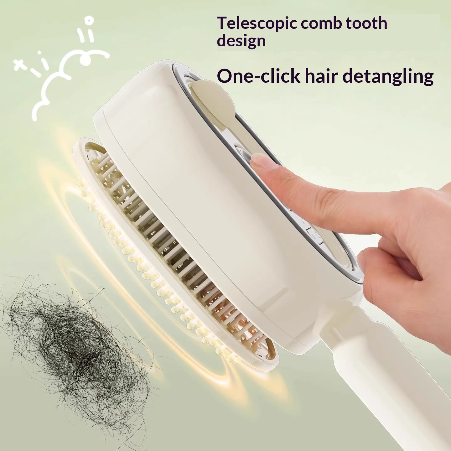 Electric Spray Hair Brush USB Rechargeable Scalp Massager Anti Static Comb