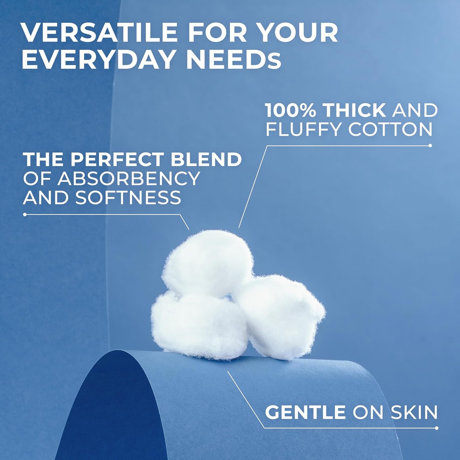 Q-Tips 100 Count Super Jumbo Cotton Balls, 100% Thick Cotton for Beauty