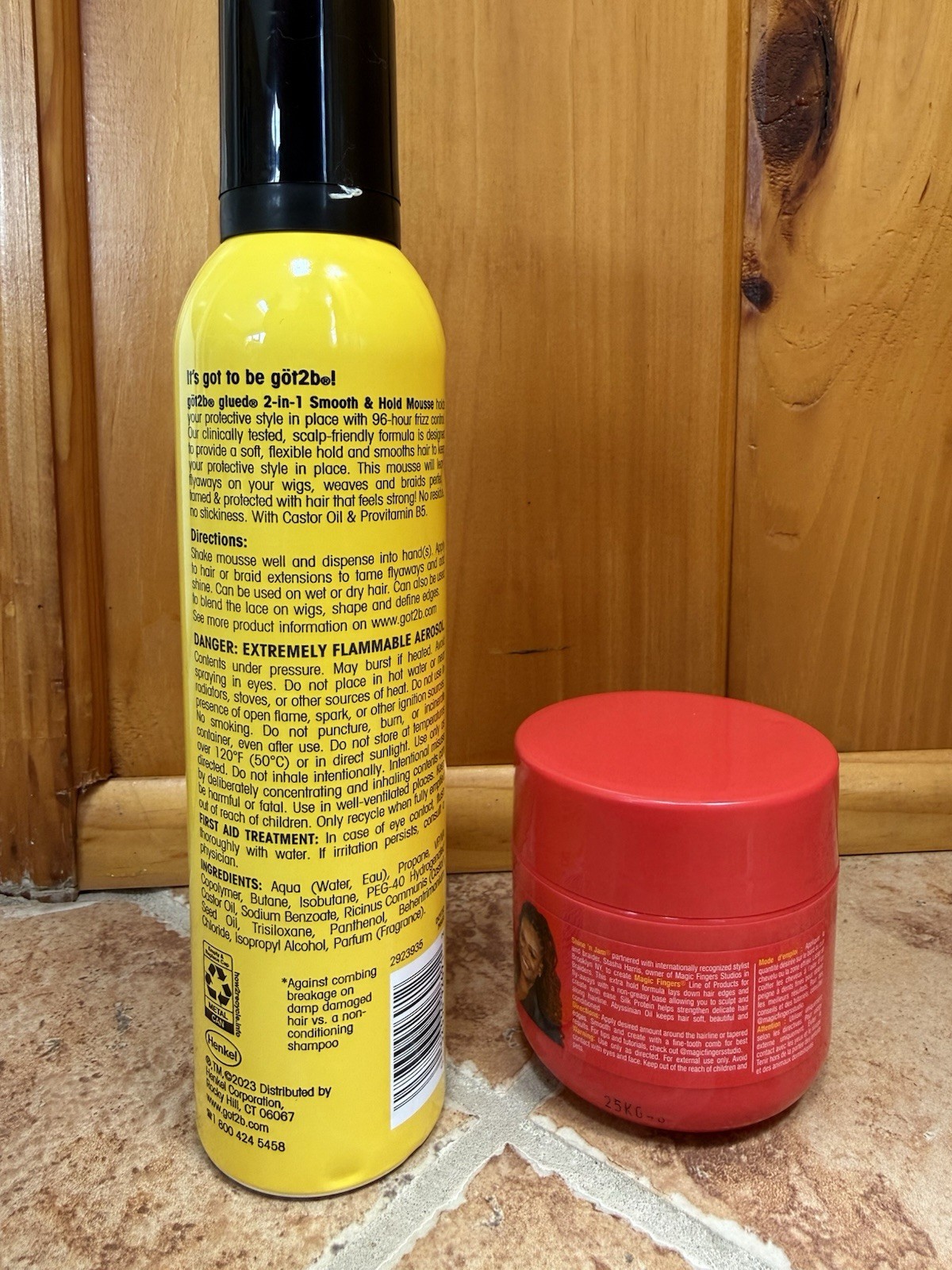 Got2b Glued Smooth Hold Mousse & Magic Fingers Edge Gel Bundle NEW 2 Pc