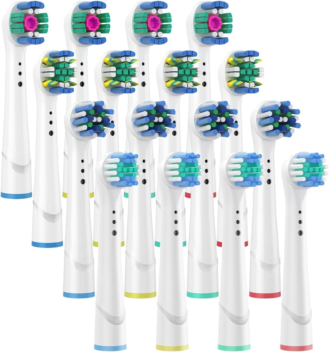 16 Pack Oral-B Compatible Replacement Brush Heads Precision Floss Cross White