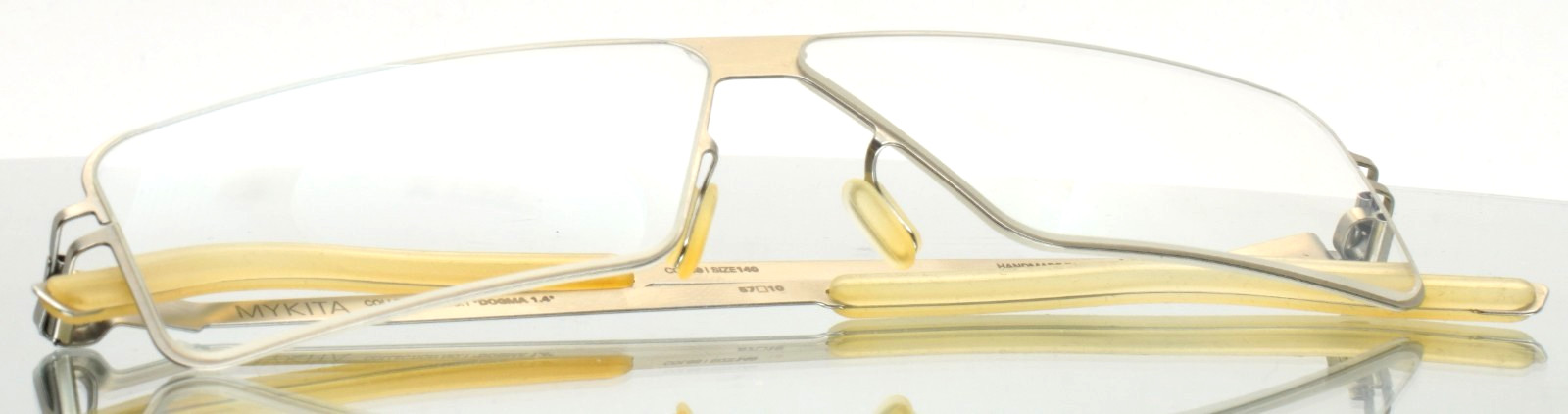 MYKITA Dogma 1.4 COL09 Matte Silver Mens Rectangle Eyeglasses 57-10-140 B:31