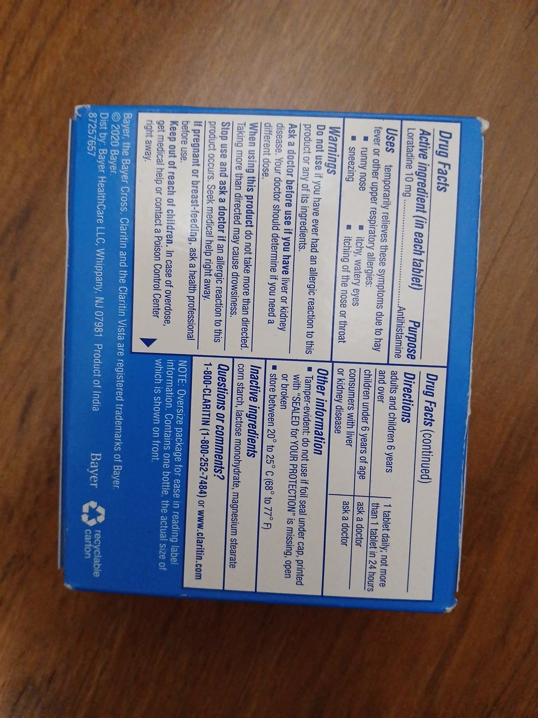 Claritin 24hr Non-drowsy Allergy Relief Tabs 70ct Loratadine 10mg Exp 12/2026