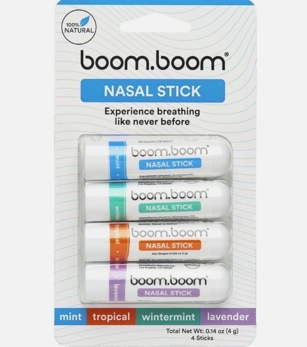 Boom Boom 4pcs Mixed Scent Nasal Inhaler Sticks Factory Sealed