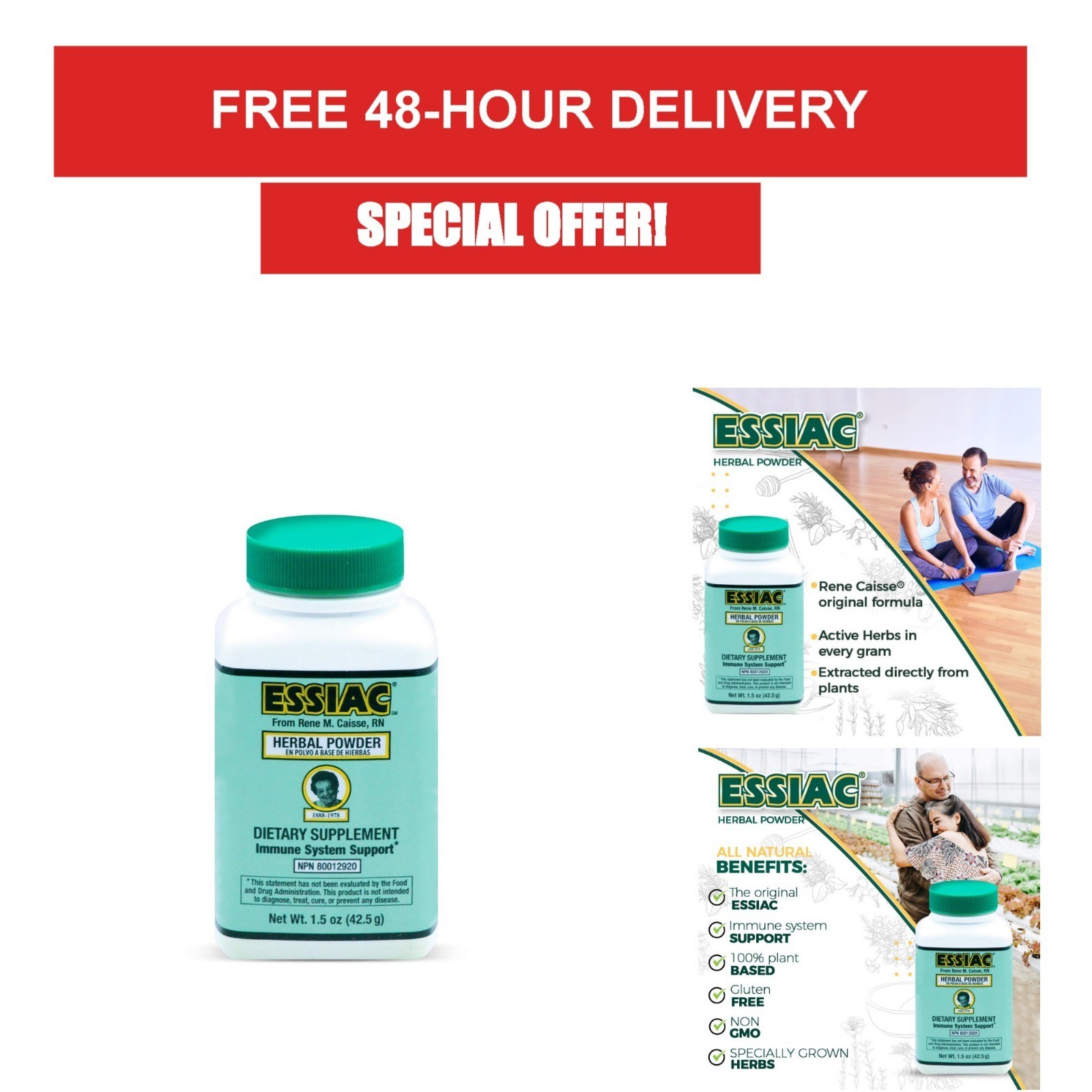 Essiac Powder Herbal Tea – 1.5 oz Bottle | Antioxidant Blend