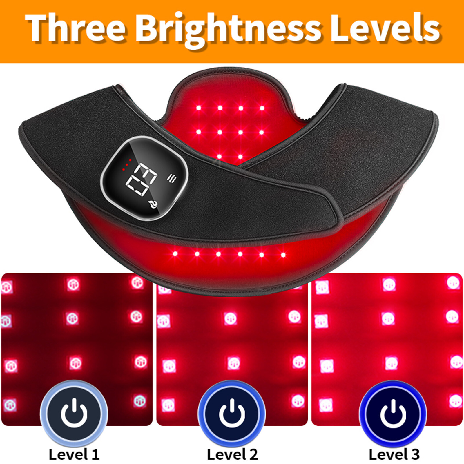 Red Light Therapy for Shoulder Neck 660&850nm Wearable Light Therapy Pad