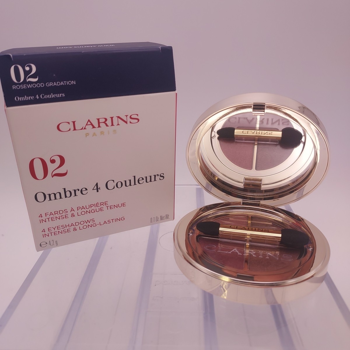 Clarins 4 Eyeshadows Intense Long Lasting 02 ROSEWOOD GRADATION
