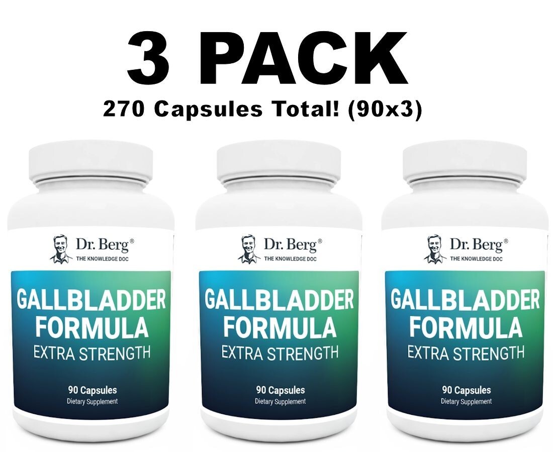 Dr. Berg 3 PACK, Gallbladder Formula Extra Strength 90 Capsules each (270 total)