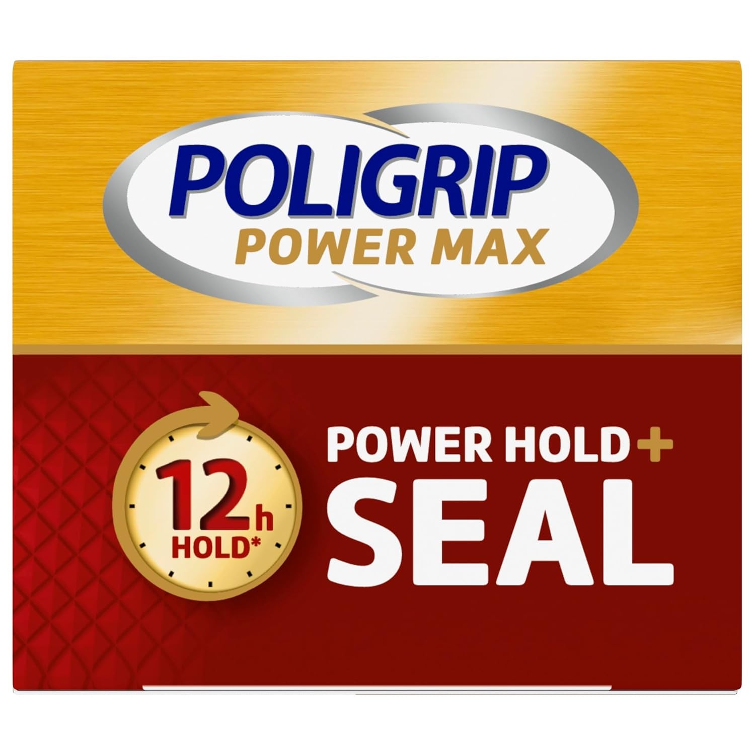 Poligrip Power Max Power Hold plus Seal Denture Adhesive Cream, Denture Cream fo