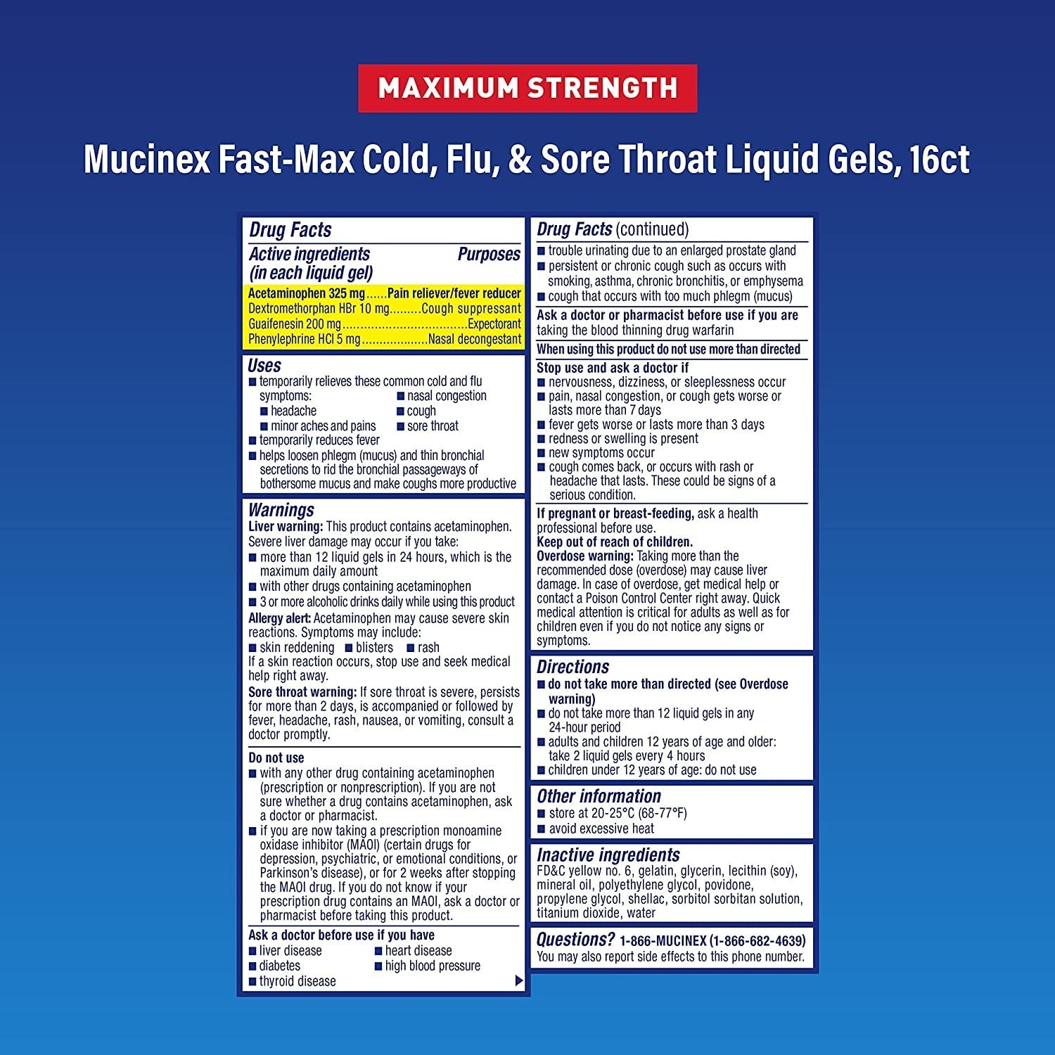 Liquid Gel Caps for Cold & Fever Relief – 2Pk