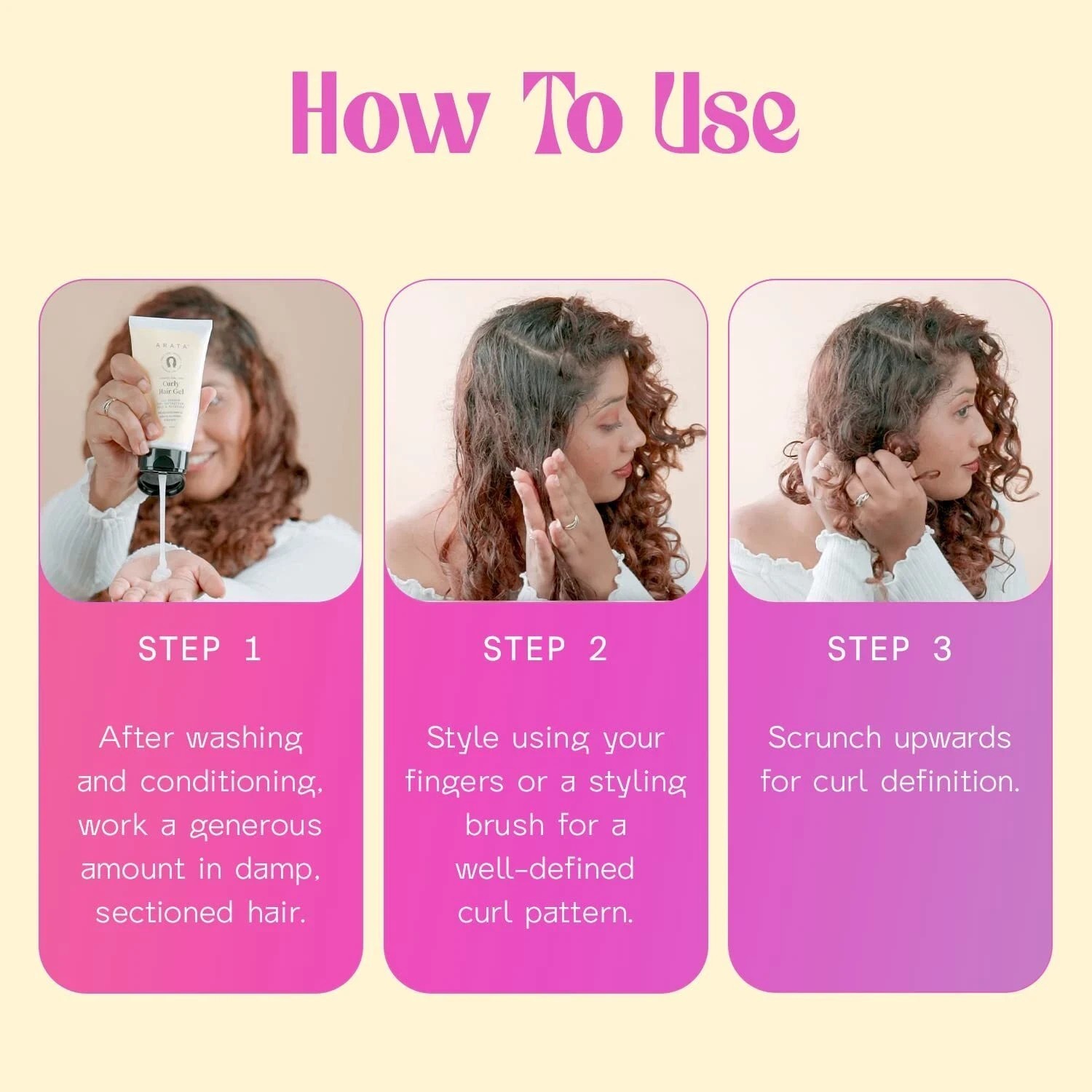 Arata Advanced Curl Care Curly Hair Gel With Argan Oil, Aloe Vera 150ml