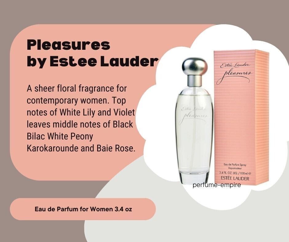 Pleasures by Estee Lauder perfume for women EDP 3.3 / 3.4 oz New in Box