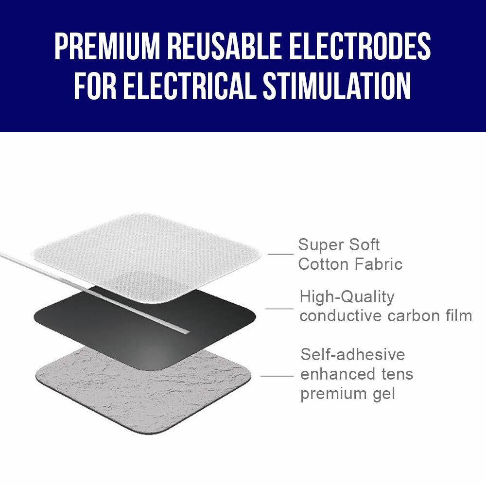 40 TENS Electrode Pads EMS Replacement Unit 7000 3000 2×2 Muscle Stimulator BULK
