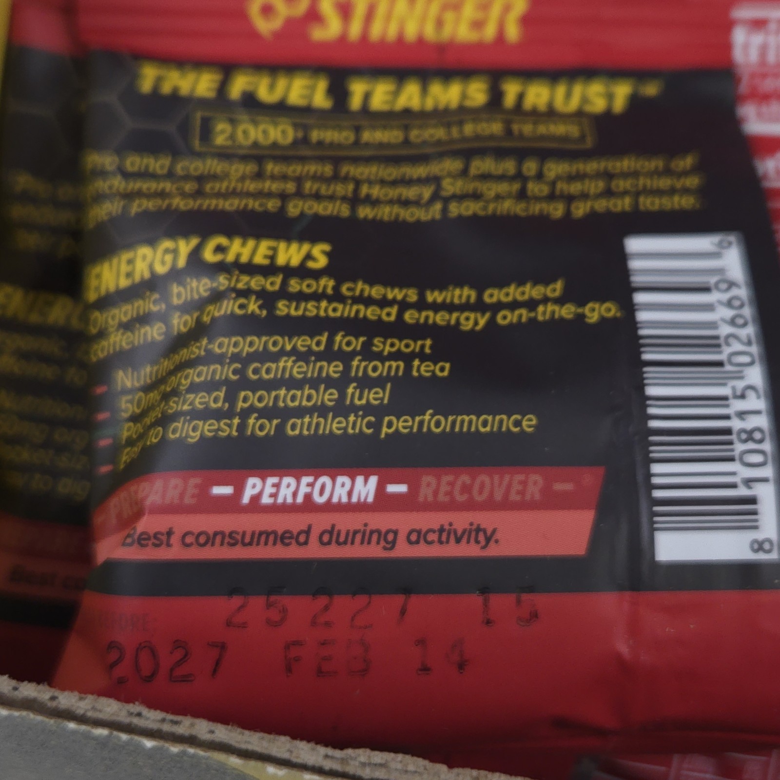 Honey Stinger Performance Chews Variety Box 6 Stingerita Lime 6 Cherry Cola
