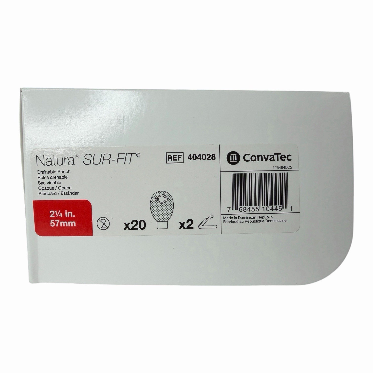 ConvaTec 404028 Natura Drainable Pouch 2 1/4”