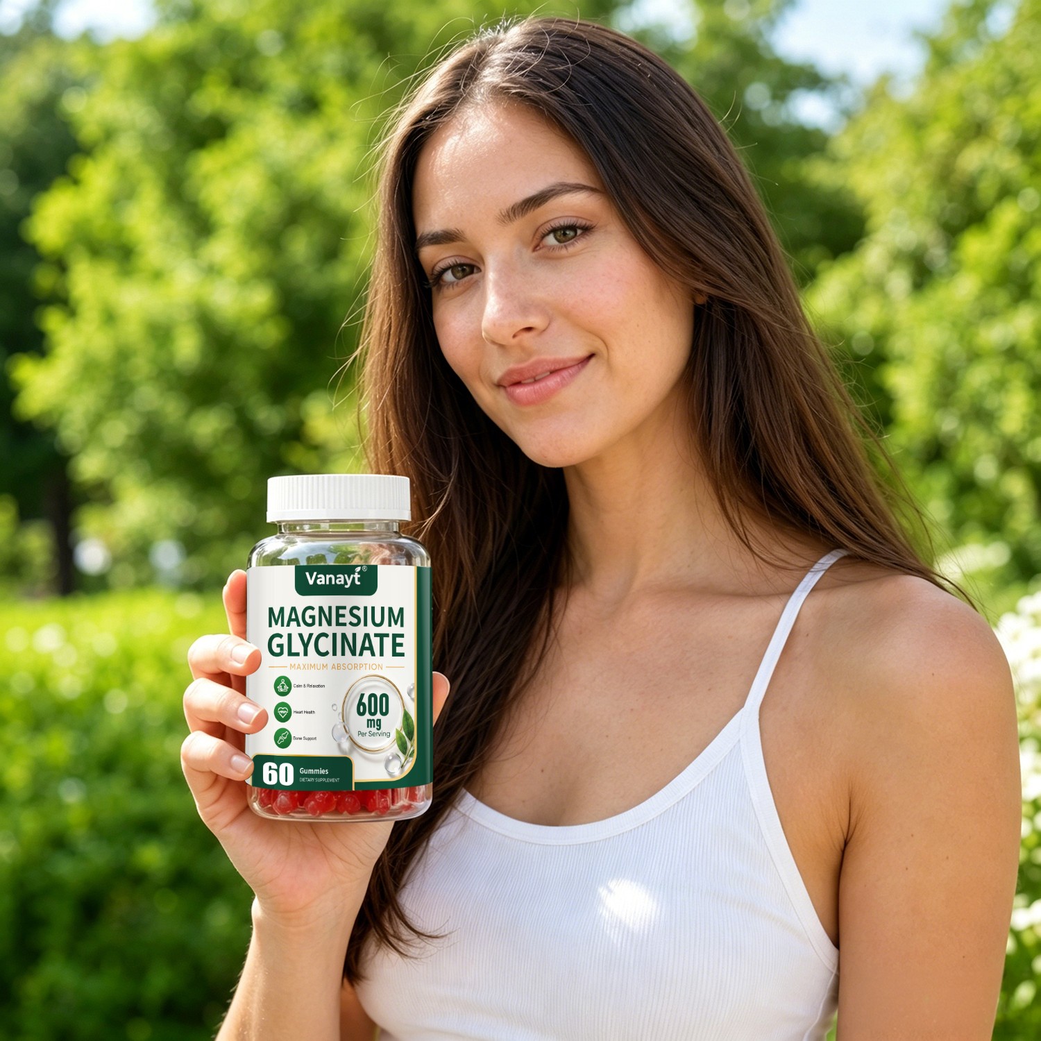 Magnesium Glycinate High Absorption Calm Relax Muscle Bone Wellness Support