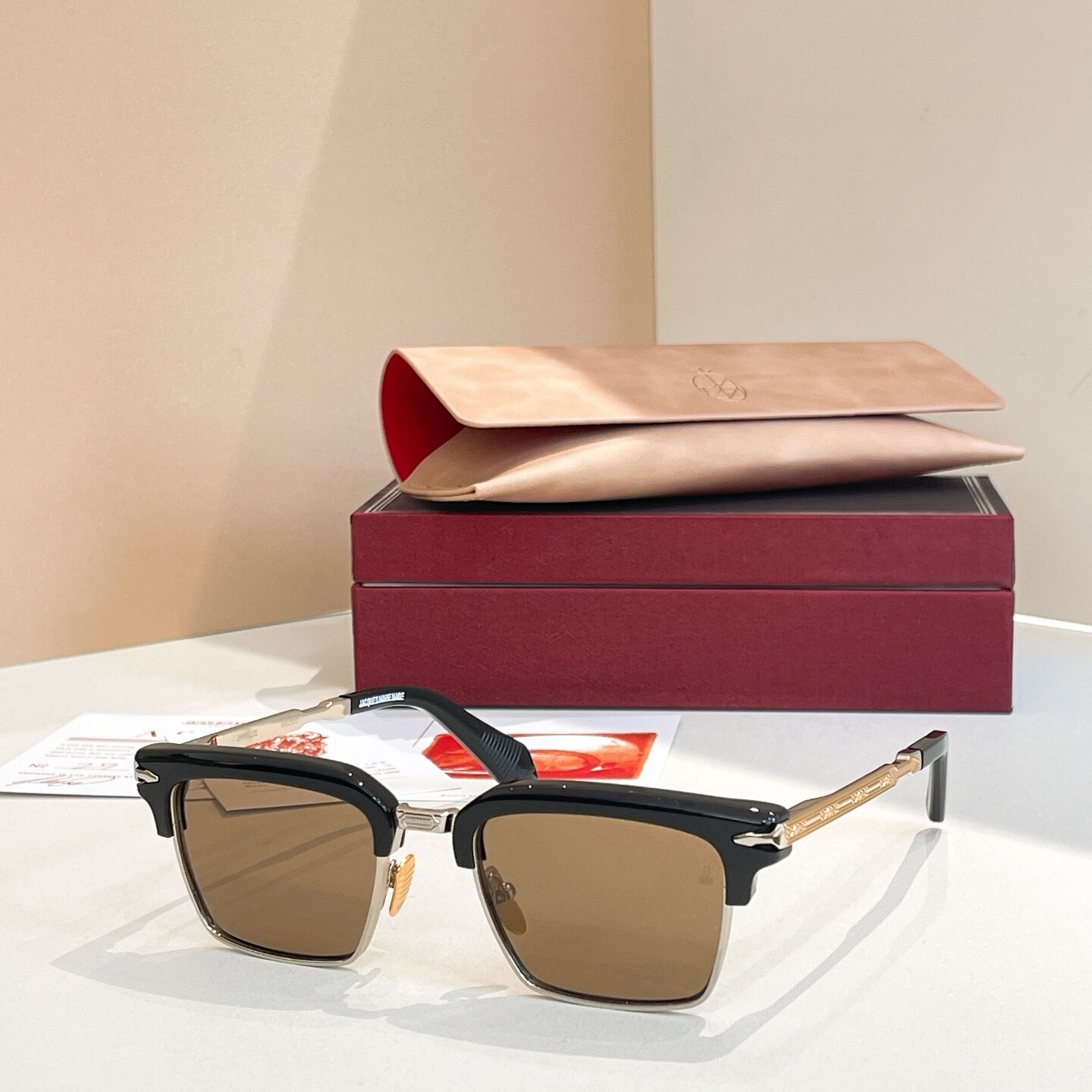JMM ALIN High Quality Sunglasses Men Square Metal Frame Fashion Sunscreen Women