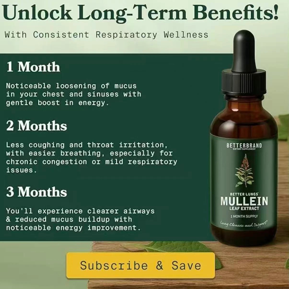 Mullein Leaf & Chlorophyll Cleanse designed for Lung Detox & Mucus Drops – 30…