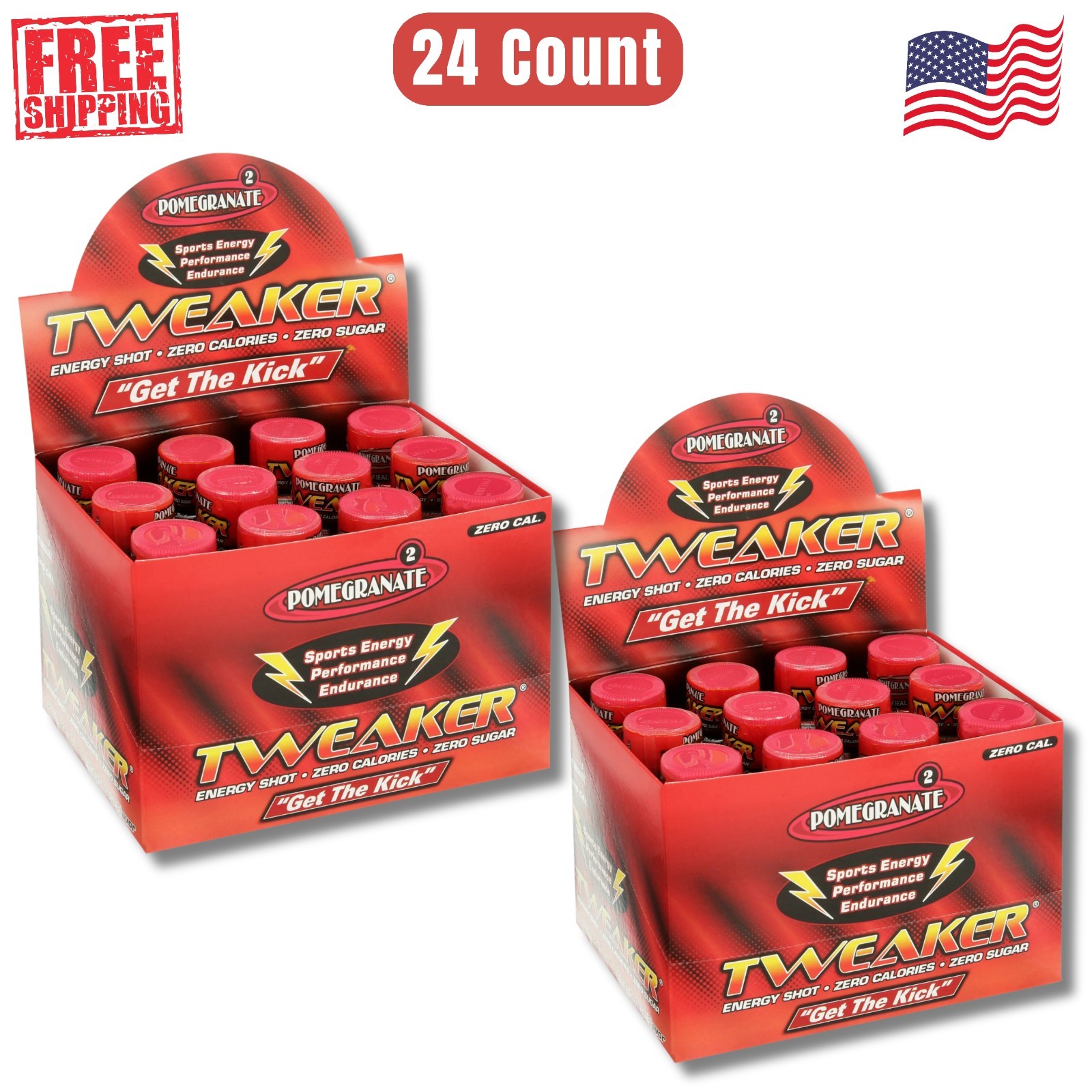 Tweaker Energy Shot, Pomegranate, 2 fl oz, 24 Count – FREE SHIPPING