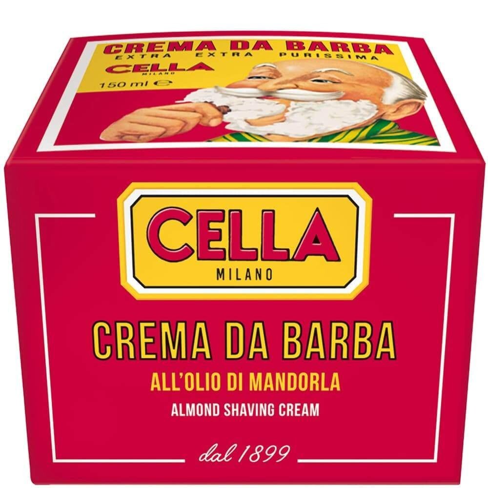 Cella Shaving Creme 150gr – Rich Lather with Tallow, Almond Scent Made in Italy