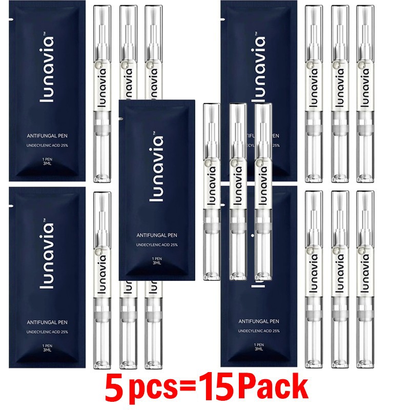 15/6/3PCS Lunavia Antifungal Pen 25% Undecylenic Acid – Toenail Fungus Treatment