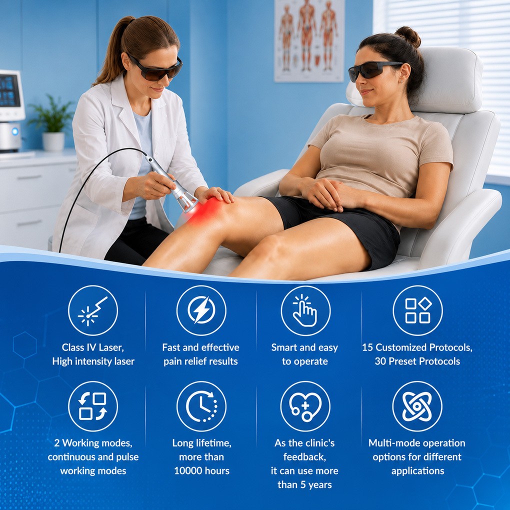 Professional 15W 980nm Laser Therapy Machine for Arthritis Muscle Pain Relief