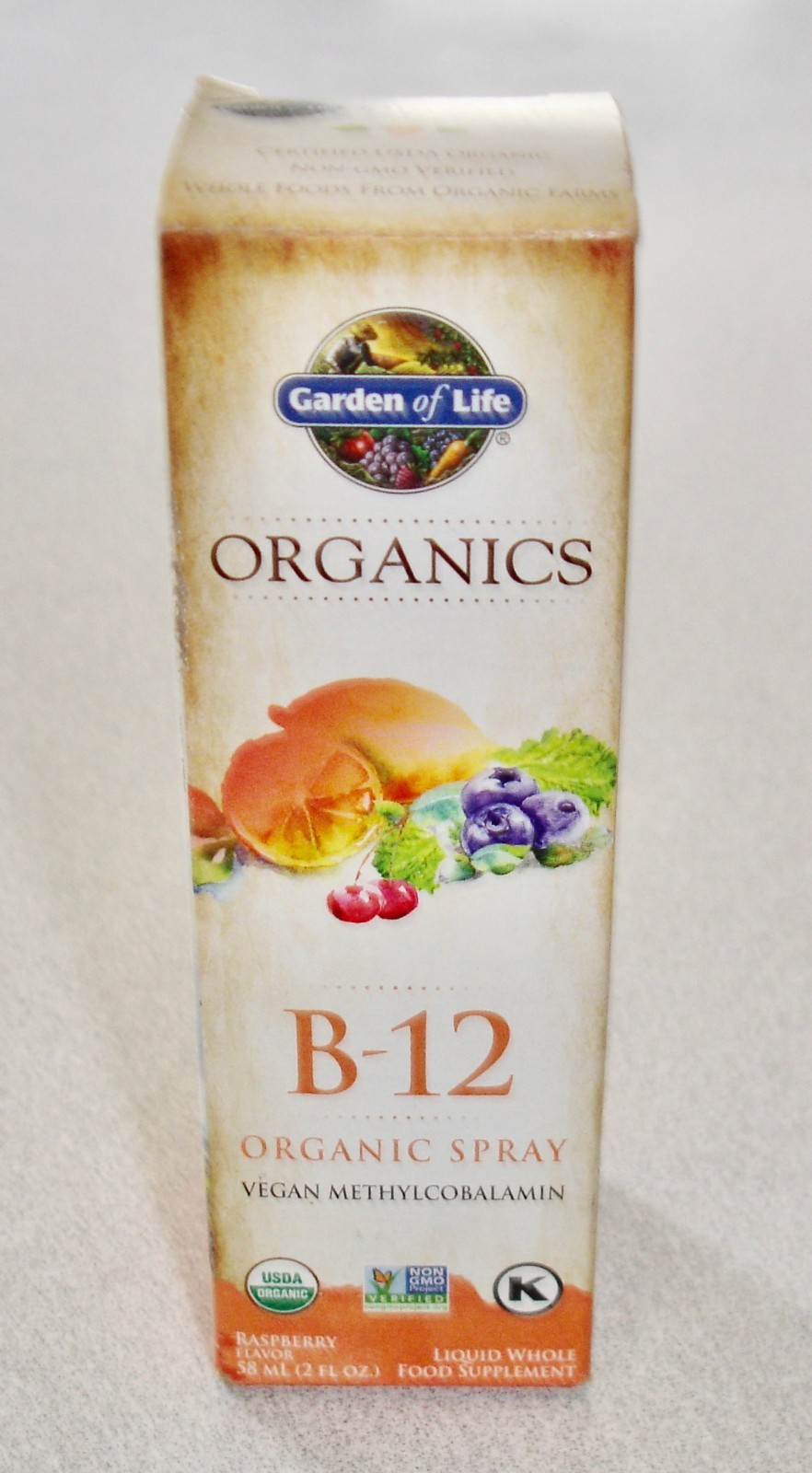 Garden Of Life VITAMIN B-12 SPRAY 2 fl oz (140 Serving) Raspberry 06/26