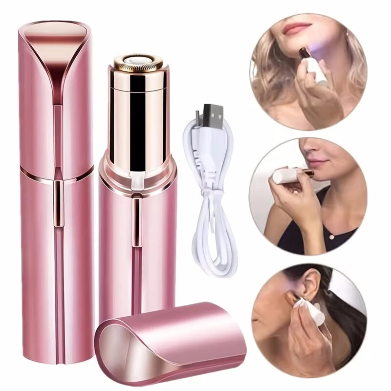 2024 New Epilator Face Hair Removal Lipstick Shaver USB Electric Eyebrow Trimmer