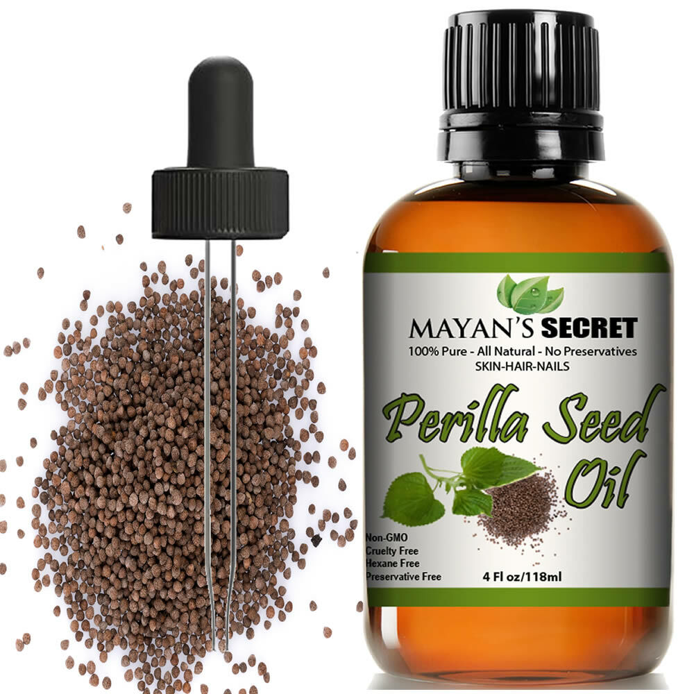 PERILLA SEED OIL 100% Pure Virgin by H&B Oils Center COLD PRESSED PREMIUM 4 OZ